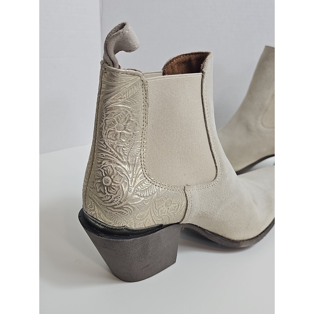 Ariat Women's Bradley Western Chelsea Boot Cloud White leather. Size 9B - Picture 6 of 14